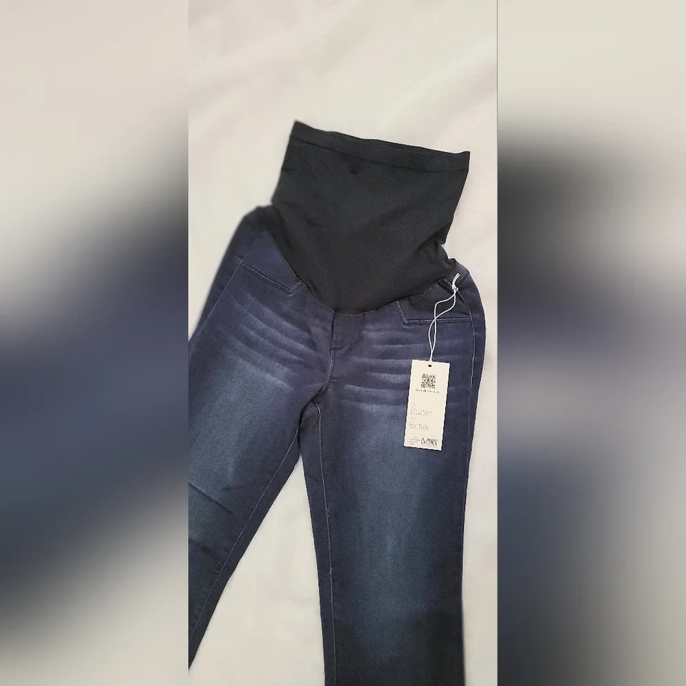 NWT! Denim Chic Summer Lanie Stretch Maternity Women's Slim Strait Jean Size 6 - Picture 8 of 17